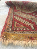 1'9 x 2'9 Antique Turkish Rug Mat - Blue Parakeet Rugs