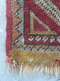 1'9 x 2'9 Antique Turkish Rug Mat - Blue Parakeet Rugs