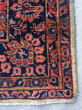 7'11 x 11' antique ivory Sarouk - Blue Parakeet Rugs