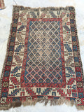 3'6 x 5'2 Antique Caucasian Rug - Blue Parakeet Rugs