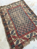 3'6 x 5'2 Antique Caucasian Rug - Blue Parakeet Rugs