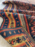 4'2 x 6'8 Antique Flat Weave Kilim Senneh #2624 / 4x7 flat weave Kilim - Blue Parakeet Rugs