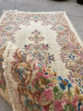 2x4 Antique Persian Kerman rug #2415L / 2x4 Vintage rug - Blue Parakeet Rugs