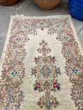 2x4 Antique Persian Kerman rug #2415L / 2x4 Vintage rug - Blue Parakeet Rugs