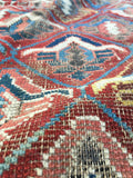 3'1 x 4'5 antique Caucasian rug / small vintage rug - Blue Parakeet Rugs