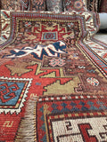 4’5 x 7’ Antique Kazak rug #2556ML - Blue Parakeet Rugs