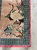2’10 x 5’9 Antique Art Deco Chinese with Crane Birds #2831ML