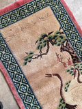 2’10 x 5’9 Antique Art Deco Chinese with Crane Birds #2831ML