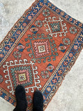 2'9 x 4'2 Antique Persian Heriz Rug #2832