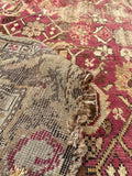 4’5 x 5’6 Worn Antique Karabagh rug #970 - Blue Parakeet Rugs