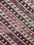 3'5 x 5'8 Antique Caucasian rug #2253 / 4x6 Vintage Rug - Blue Parakeet Rugs