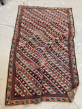 3'5 x 5'8 Antique Caucasian rug #2253 / 4x6 Vintage Rug - Blue Parakeet Rugs