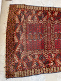 4' x 4'7 Antique Turkoman Prayer Rug #2443 - Blue Parakeet Rugs