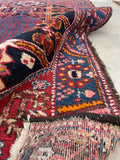 4'3 x 6'7 Vintage and bold tribal rug #1955 / 4x7 Vintage Rug - Blue Parakeet Rugs
