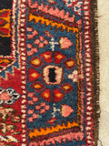 4'3 x 6'7 Vintage and bold tribal rug #1955 / 4x7 Vintage Rug - Blue Parakeet Rugs