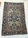 3'2 x 4'11 Antique 1920s rug (#896ML) - Blue Parakeet Rugs