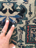 3'2 x 4'11 Antique 1920s rug (#896ML) - Blue Parakeet Rugs