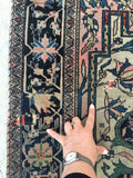 3'2 x 4'11 Antique 1920s rug (#896ML) - Blue Parakeet Rugs