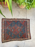 2'3 x 2'8 Antique Saddlebag rug #2117 / 2x3 Vintage Rug - Blue Parakeet Rugs