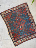 2'3 x 2'8 Antique Saddlebag rug #2117 / 2x3 Vintage Rug - Blue Parakeet Rugs