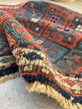 2'3 x 2'8 Antique Saddlebag rug #2117 / 2x3 Vintage Rug - Blue Parakeet Rugs