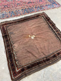 4'1 x 4'3 Square Sofreh Baluch rug #2573 - Blue Parakeet Rugs
