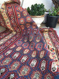 3'10 x 6'10 Antique paisley field rug #542 / 4x7 vintage rug - Blue Parakeet Rugs