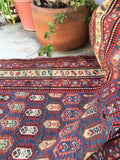3'10 x 6'10 Antique paisley field rug #542 / 4x7 vintage rug - Blue Parakeet Rugs