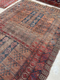 5’ x 7’4 Antique Turkoman rug #2475