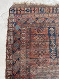 5’ x 7’4 Antique Turkoman rug #2475