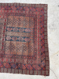 5’ x 7’4 Antique Turkoman rug #2475