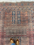 5’ x 7’4 Antique Turkoman rug #2475
