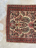 2'7 x 3'10 Antique Persian Scatter Rug #2667 - Blue Parakeet Rugs
