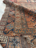 5’ x 7’4 Antique Turkoman rug #2475