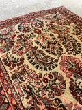 2'7 x 3'10 Antique Persian Scatter Rug #2667 - Blue Parakeet Rugs