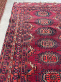 3'6 x 5'2 Antique Turkoman Rug #2476