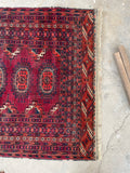 3'6 x 5'2 Antique Turkoman Rug #2476