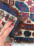 1'2 x 1'7 Small Kurdish Rug / small vintage rug / scatter rug (#948ML) - Blue Parakeet Rugs