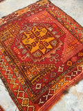 5 x 5'2 Antique Turkish Anatolian Rug (#955ML) - Blue Parakeet Rugs