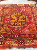 5 x 5'2 Antique Turkish Anatolian Rug (#955ML) - Blue Parakeet Rugs