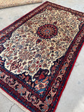 4'6 x 7'8 Vintage Persian Bidjar Rug #2293 - Blue Parakeet Rugs
