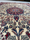 4'6 x 7'8 Vintage Persian Bidjar Rug #2293 - Blue Parakeet Rugs