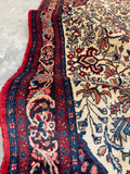 4'6 x 7'8 Vintage Persian Bidjar Rug #2293 - Blue Parakeet Rugs