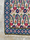 1'10 x 2'5 Vintage Scatter Rug #2494 - Blue Parakeet Rugs