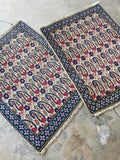 1'10 x 2'5 Vintage Persian Scatter rug #2495 - Blue Parakeet Rugs