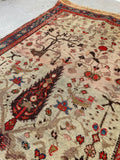 2'11 x 3'11 Antique Persian Senneh rug #2307ML / 2x4 Vintage rug - Blue Parakeet Rugs