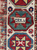 4'3 x 8'6 Antique Love Worn Caucasian Rug #2819