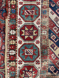 4'3 x 8'6 Antique Love Worn Caucasian Rug #2819