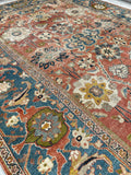 10'2 x 14' Antique rare 19th Century Sultanabad Mahal rug #2121ML / 10x14 Vintage Rug - Blue Parakeet Rugs
