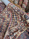 4'3 x 8'6 Antique Love Worn Caucasian Rug #2819